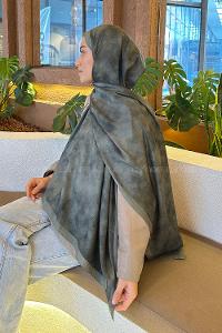 Lamelif Bulut Desen Bambu Şal Adaçayı