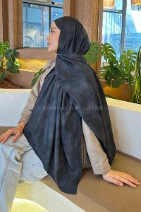 Lamelif Bulut Desen Bambu Şal Siyah