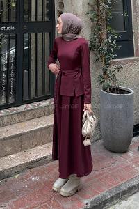 Lamelif Dalgıç İkili Takım Bordo