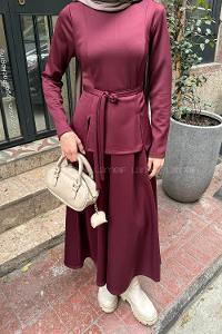 Lamelif Dalgıç İkili Takım Bordo