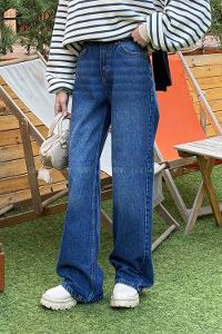 Blue-3 Denim High Waist Denim Pants