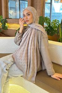 Lamelif G Desen Kaşmir Çift Taraflı Şal Toprak