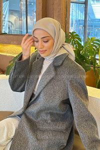 Lamelif Star Eşarp Gri