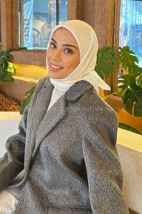 Lamelif Star Eşarp Kırık Beyaz