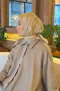 Lamelif Star Eşarp Koyu Vizon