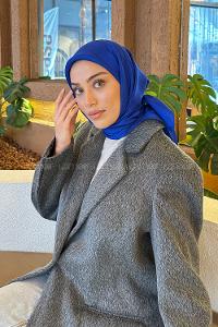 Lamelif Star Eşarp Saks Mavisi