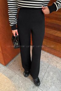 Lamelif Bel Lastikli Modal Eşofman Altı Siyah