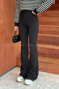 Lamelif İspanyol Paça Eşofman Altı Siyah