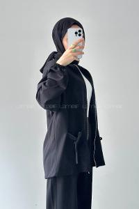 Lamelif Biyeli Cepli İkili Takım Siyah