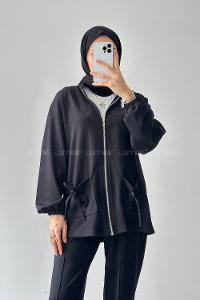 Lamelif Biyeli Cepli İkili Takım Siyah