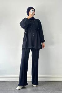 Lamelif Oysho Taşlı İkili Takım Lacivert