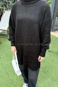 Lamelif Yumoş Triko Kazak Siyah