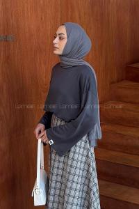 Lamelif Kol Armalı Sweatshirt Antrasit