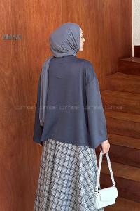 Lamelif Kol Armalı Sweatshirt Antrasit