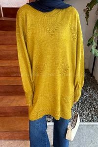 Oil Green Turtle Neck Long Arm Jumper