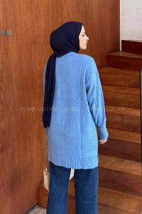 Lamelif Nakışlı Kazak Bebe Mavisi