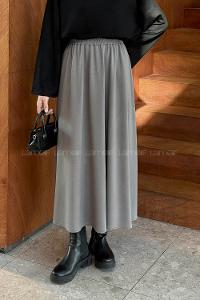 Lamelif Oysho Tesettür Etek Gri