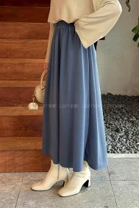 Lamelif Oysho Tesettür Etek Lacivert