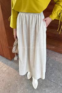 Stone Suede Flared Skirt Skirt