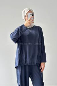 Lamelif Bağcıklı İkili Takım Lacivert