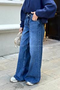 Lamelif Bol Paça Pantolon Açık Mavi