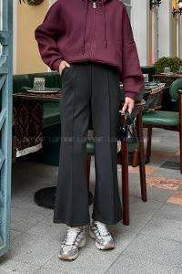 Lamelif Çımalı Scuba Pantolon Siyah