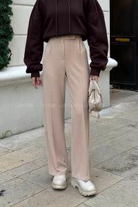 Brown With Milk Crepe Fabric High Waist Comfortable Pants