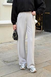 Stone Crepe Fabric High Waist Comfortable Pants