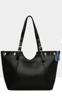 Black Buckle Skin Hand Bag Bag