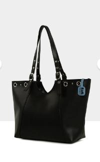 Black Buckle Skin Hand Bag Bag