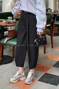 Lamelif Kemerli Havuç Pantolon Siyah