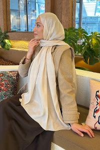 Lamelif Star Şal Açık Bej