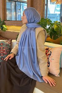 Lamelif Star Şal Gök Mavisi