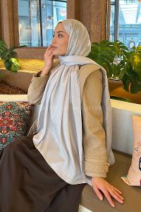 Lamelif Star Şal Gümüş Gri