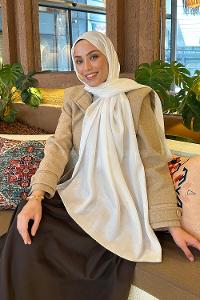 Lamelif Star Şal Kırık Beyaz