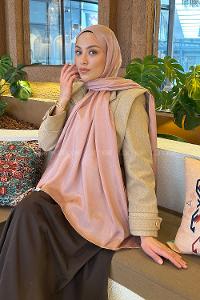 Soft Powder Cotton Straight Shawl