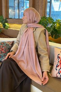 Soft Powder Cotton Straight Shawl