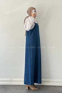 Lamelif Toka Detaylı Kot Jile Kot Mavisi