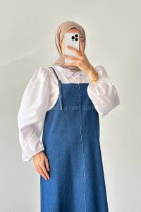 Lamelif Toka Detaylı Kot Jile Kot Mavisi