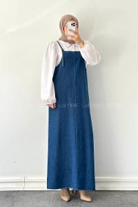 Lamelif Toka Detaylı Kot Jile Kot Mavisi