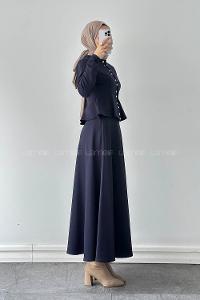 Lamelif Scuba Çıt Çıtlı İkili Takım Lacivert