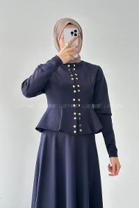 Lamelif Scuba Çıt Çıtlı İkili Takım Lacivert