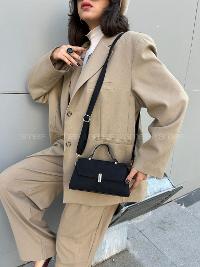 Lamelif Leına Süet Model Kadın Çapraz Çantası