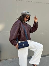 Lamelif Leına Süet Model Kadın Çapraz Çantası