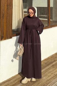 Lamelif İki İplik Oysho Elbise  Acı Kahve