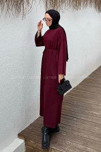 Lamelif İki İplik Oysho Elbise  Bordo