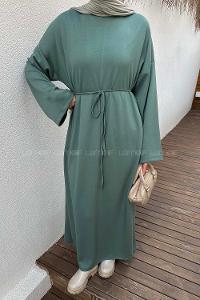 Lamelif İki İplik Oysho Elbise  Yeşil