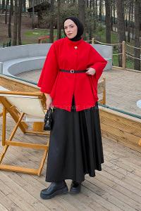 Lamelif Kemerli Panço Bordo