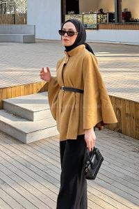 Lamelif Kemerli Panço Camel