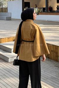 Lamelif Kemerli Panço Camel
